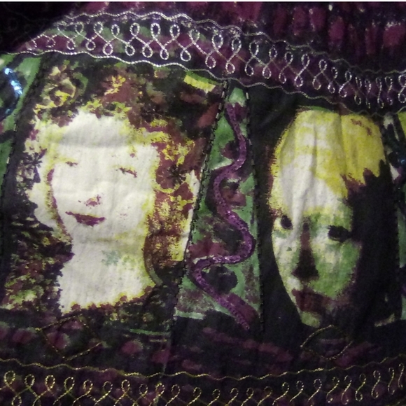 Artisan Skirt Batik Screenprint Museum Italy - Picture 7 of 14